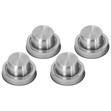 4 Pcs Multi-function Shaker Lids Cocktail Shaking Stainless Steel 304