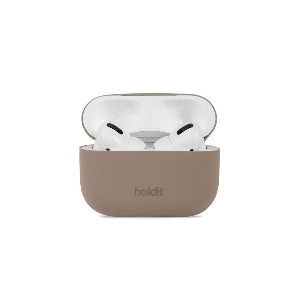 Held Compatible With Airpods Pro Nygård Shell Silicone Mocha Brown 9377112406763