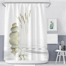 WinysinShower Curtain 120x200cm Digital Printing Modern Design Polyester Fabric Washable With Hooks Included