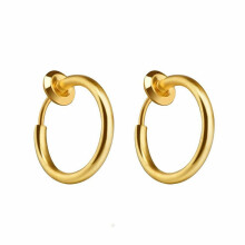 Kiplyki Wholesale Retractable Earrings No Need Piercing Men Women Classic Hip-hop Hoop Earrings