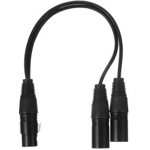 Practical 1 Male To 2 Female XLR Y-shaped Splitter Micrphone Cable Stereo Mic Splitter