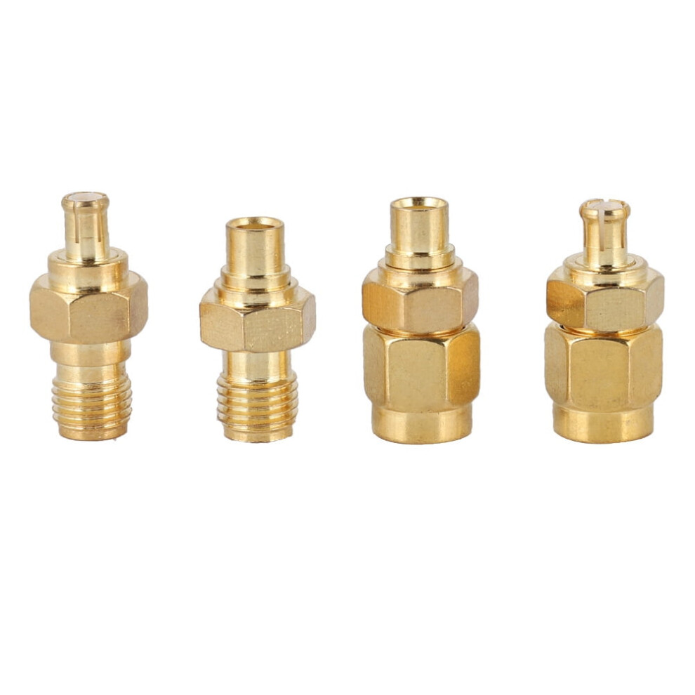 Nikou Adaptador Mcx A Sma Impedancia De 50 Ohmios Para Antena Radio Latã³N Niquelado (4 Piezas) 9027700404182