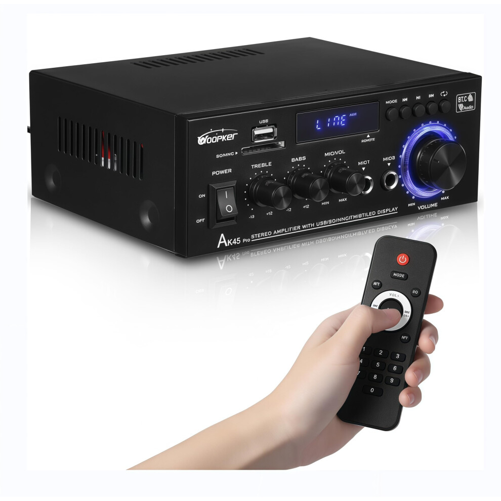 Bluetooth Stereo Amplifier 850W Hifi Audio Receiver Bluetooth 5.0 With Remote Fm Karaoke 2 Channel 9053599994435