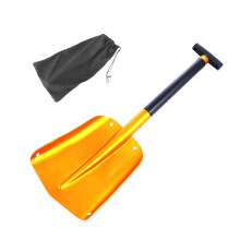 Folding Car Snow Shovel with Retractable Ice Scraper for SUVs and Trucks Aluminum Alloy Compact Design