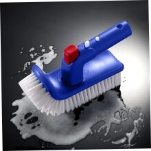 Pool Cleaning Brush with Adjustable Rotating Handle and Flexible Curved Bristles for Corners, Floors and Tiles