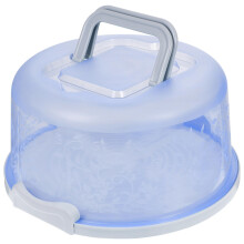 Cake Carrier with Handle for 8 Inch Cakes, Secure Latch Lid, Round Cake Storage Container