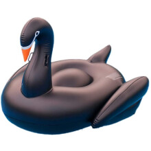 Inflatable Pool Float Swimming Ring for Adults and Kids, Black Floating Chair Lounger for Beach and Pool