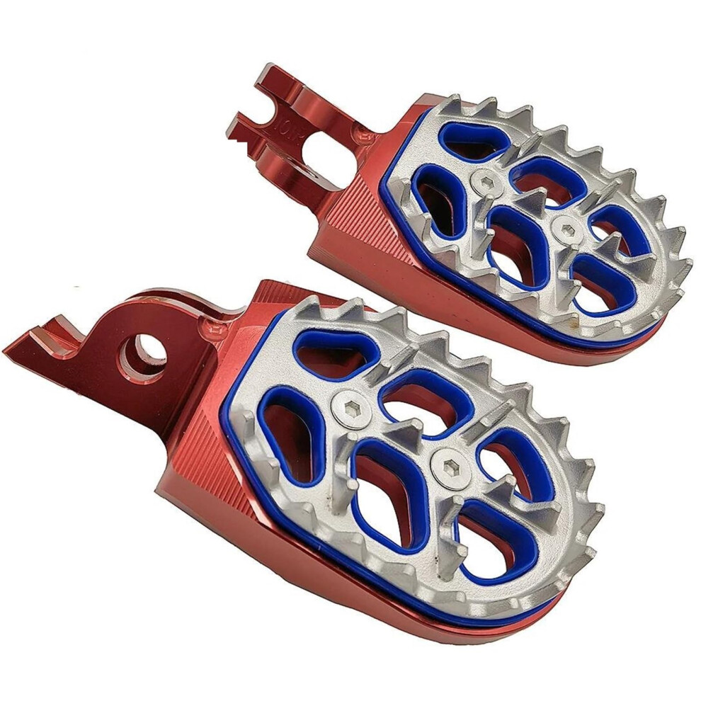 Motorcycle Foot Pegs Antislip Aluminum For Honda Cr125r Cr250r Crf150r Crf250r Dirt Bikes Red 9070919709340