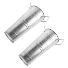 2pcs Galvanized Metal Umbrella Stand with Handles, Large Capacity Cane Holder for Entryway Organization