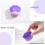 2Pcs Portable Violet Makeup Brushes Cat Claw Shape Powder Blending 7