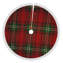 Christmas Plaid Christmas Tree Skirts 30" Inch, Winter Holiday Tree Mat, Xmas Tree Skirt For Rustic Christmas Holiday Decorations
