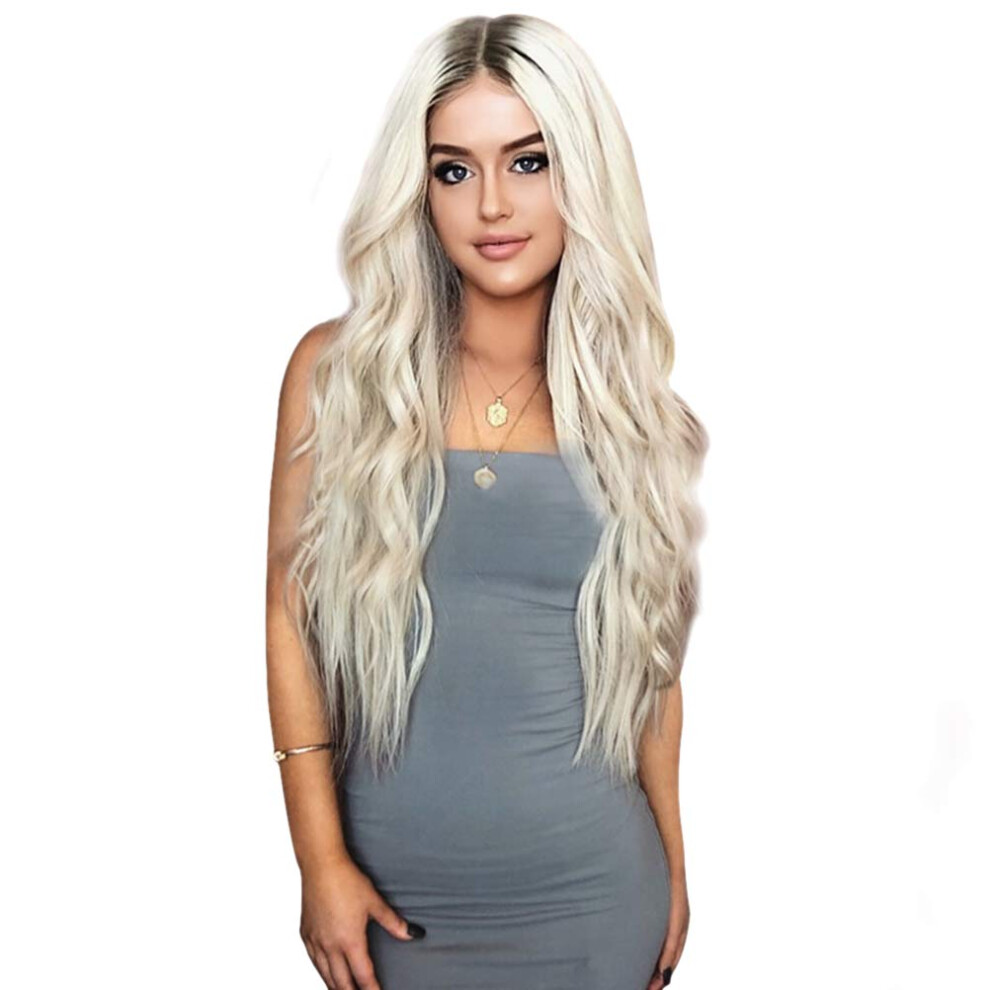 Unisex Grey Synthetic Short Bob Wig Heat Resistant Fiber Natural Hair Look Ombre Instant Style Change