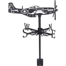 1 PCS Weathercock Fighter Ornament Wind Vane Weathervanes Metal Weather Vane for Garden Decor Farmhouse Decorative Outdoor Garden Wind Measuring Tool