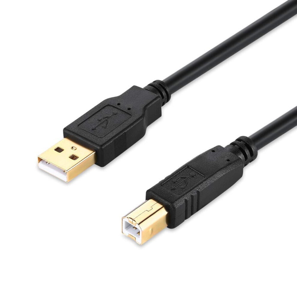 Usb Printer Cable 5Ft, Usb 2.0 A-Male To B-Male High Speed Cord Compatible With Hp, Canon, Brother, Samsung, Dell, Epson, Lexmark, Xerox, Piano, Dac 9377112411620