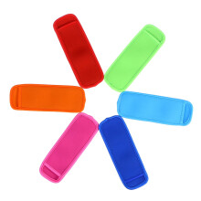 DSH Neoprene Popsicle Bags 5pcs Sleeves Antifreezing Sleeves Popsicle Holder Bags Fabric Freezer Popsicle Cover for Cold Snacks Yogurt Random
