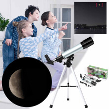 SDJMa Telescope for Kids & Beginners, Portable with Tripod & 2 Eyepieces, for Moon, Birds, Travel; Compatible with Astronomy; Gift for Girls Boys