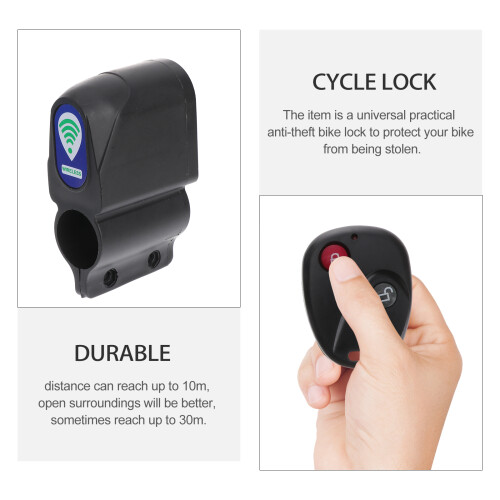3 Count Blackl Lock Smart Bike with Alarm Remote Control 2