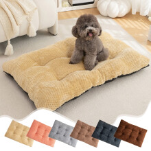 Staron Plush Winter Warmth Pet Mat (Beige) - Thick Warm Mat for Dogs & Cats, Compatible with Pet Litter
