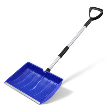 Collapsible Snow Shovel and Ice Scraper with Large Surface Aluminum Handle for Winter Car Use