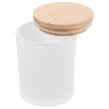 Clear Glass Candle Jars with Wood Lids - DIY Candle Making Supplies, Tea Light Holders, Party Decor, Compatible with Essential Oils