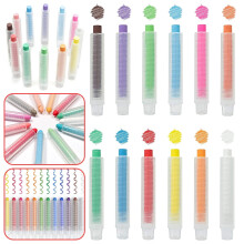 EIMELI 6-12 PCS Dustless Twistable Chalk Non-Toxic Colored Chalk 1.0mm Tip Art Tool for Chalkboard Blackboard Kids Children Drawing Writing