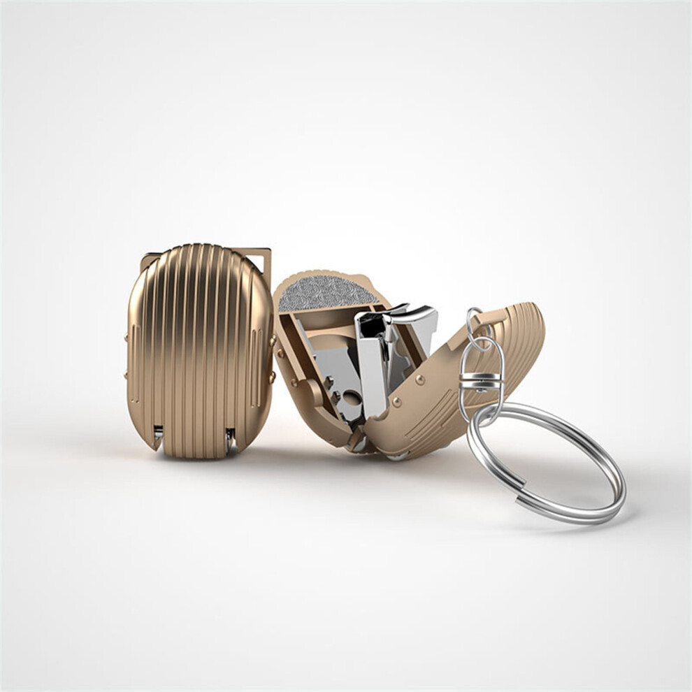 WEMDBD Folding Mini Nail Clippers Single Pack Portable Mini With Keychain Flip Over Nail Clippers