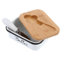 Butter Dish with Airtight Lid, Decorative Metal Butter Container for Kitchen and Refrigerator Storage