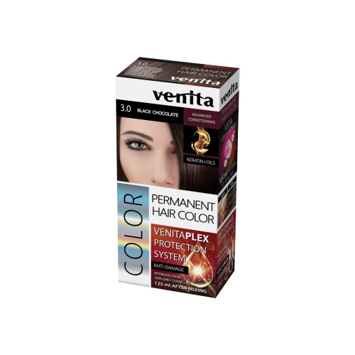 VENITA PLEX KERATIN Schwarze Schokoladen Haarfarbe