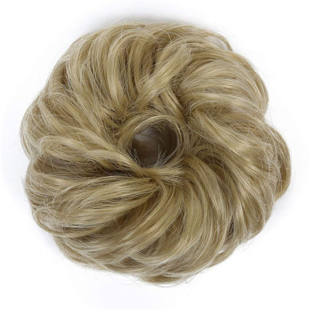 Unisex Synthetic Hair Bun Curly Chignon Hairpiece Temp Fiber Instant Volume Boost For Women