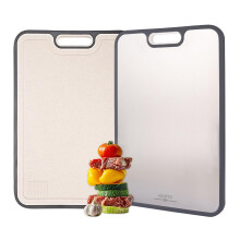 Titanium Cutting Board DualSided with Juice Groove NonSlip Dishwasher Safe KnifeFriendly 15.2'x10.4'