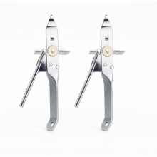 Manual Can Opener Heavy Duty Stainless Steel with Smooth Edge Cutting, Soft Grip Oversized Knob, 2 Pack