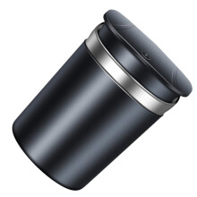 Car Ashtray with Lid and LED Light, Smokeless Odor Control, HeatResistant NonSkid Base for Vehicles