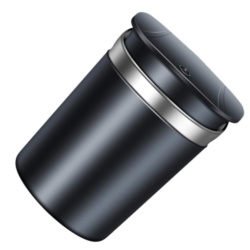 Car Ashtray With Lid And Led Smokeless Odor Control, Heatresistant Nonskid Base For Vehicles Light 9455672651011