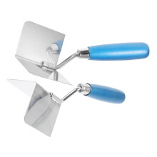 Stainless Steel Corner Trowel Set 2pcs for Drywall Inside Outside Corners with Ergonomic Comfort Grip