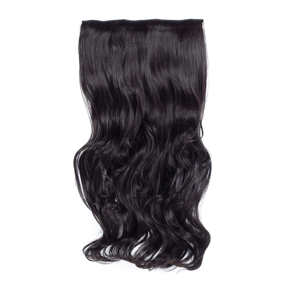Unisex Heat Resistant Wavy Synthetic Hair Extensions Invisible Fish Line Hairpiece Curly #10
