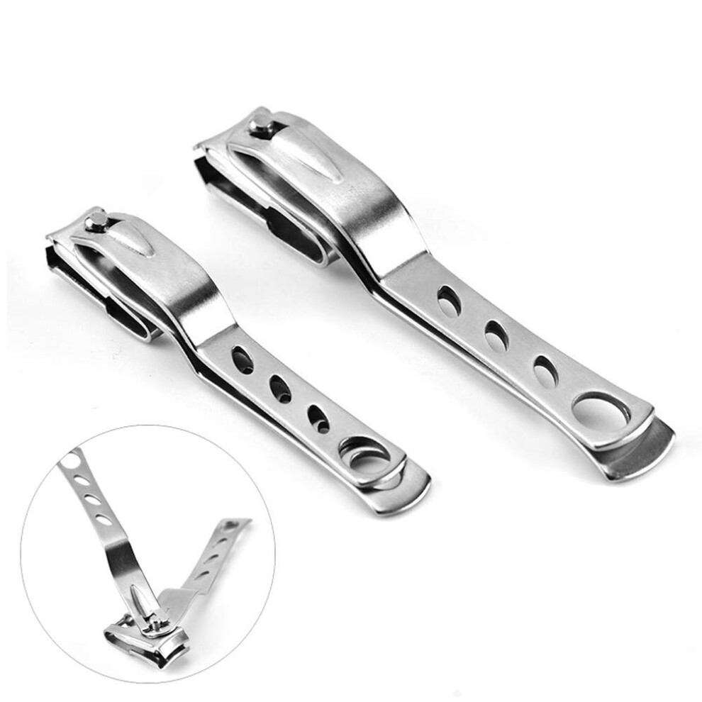 Stainless Steel Nail Clipper Set with Rotating Head for Precise Toenail and Fingernail Cuts