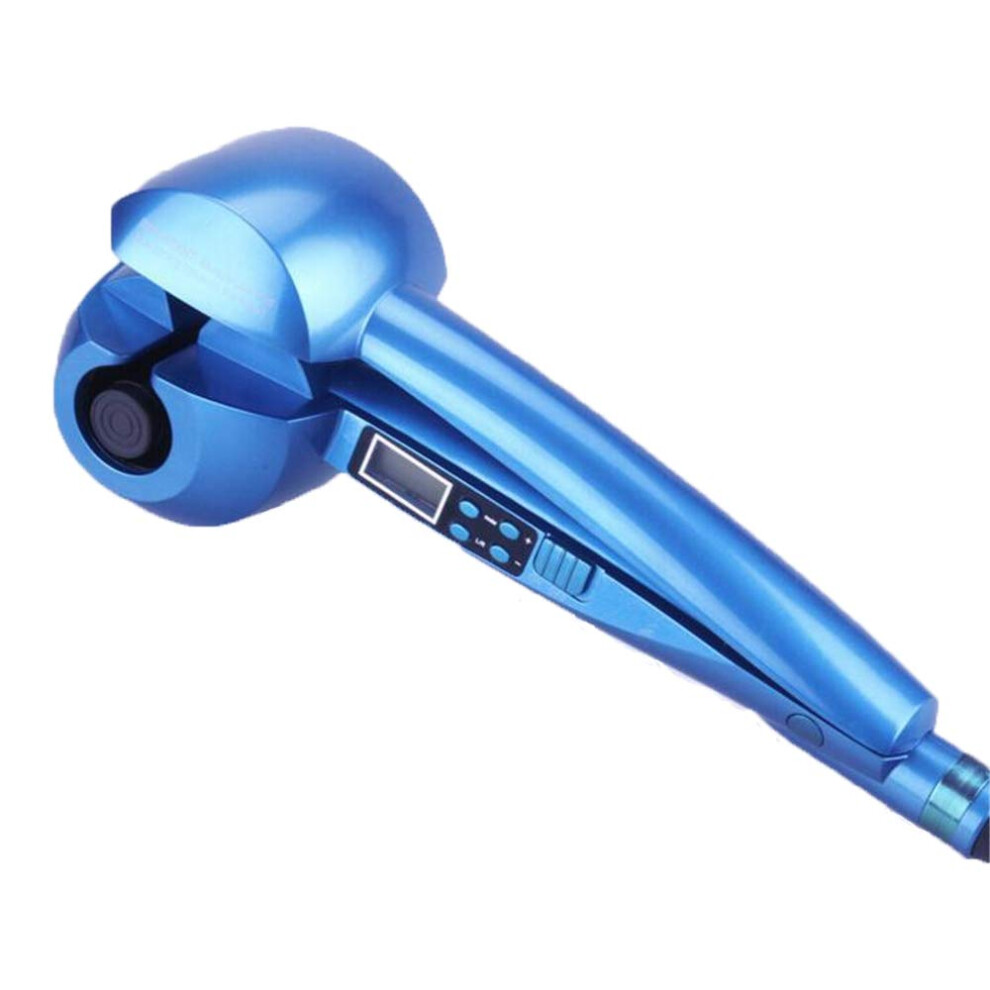 Automatic LCD Hair Curler with Steam, Ceramic Curling Iron, Adjustable Heat, Dual Voltage Travel