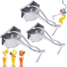 Manual Citrus Juicer Set, Heavy Duty Aluminum Hand Press Lemon Squeezer for Oranges, Easy to Clean 3Pcs