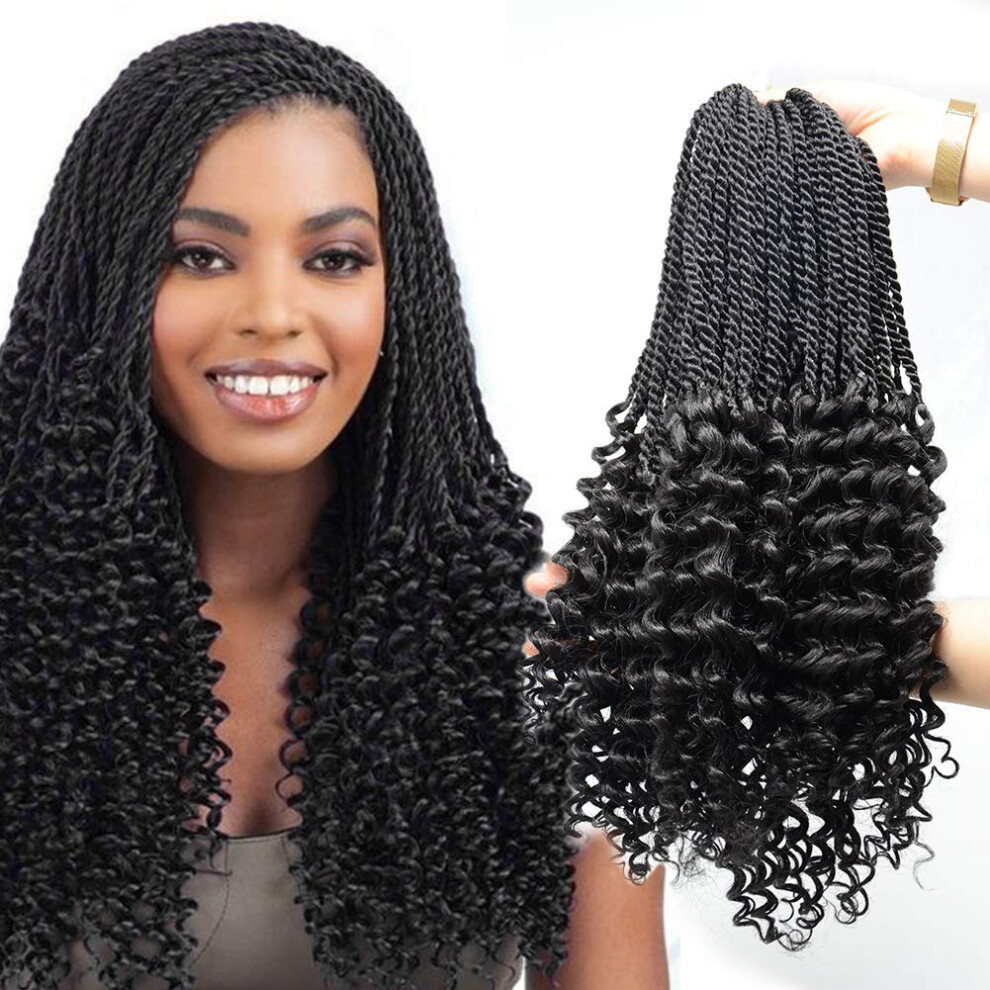 Unisex 18 Inch Curly Faux Locs Crochet Hair Extensions With Curly Ends, Goddess Locs Braiding Hair