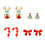 Gregiular 8Pcs Christmas Stud Earrings Set - Bow, Tree, Candy Cane, Deer 1