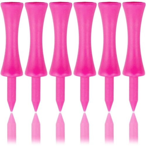 Pack of 100 pink 57mm plastic golf tees