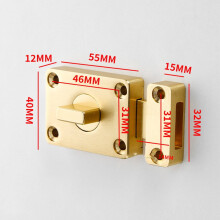 Aluminium alloy Furniture Barn Door Latch Kitchen Cabinet Jewelry Box Hardware Gold