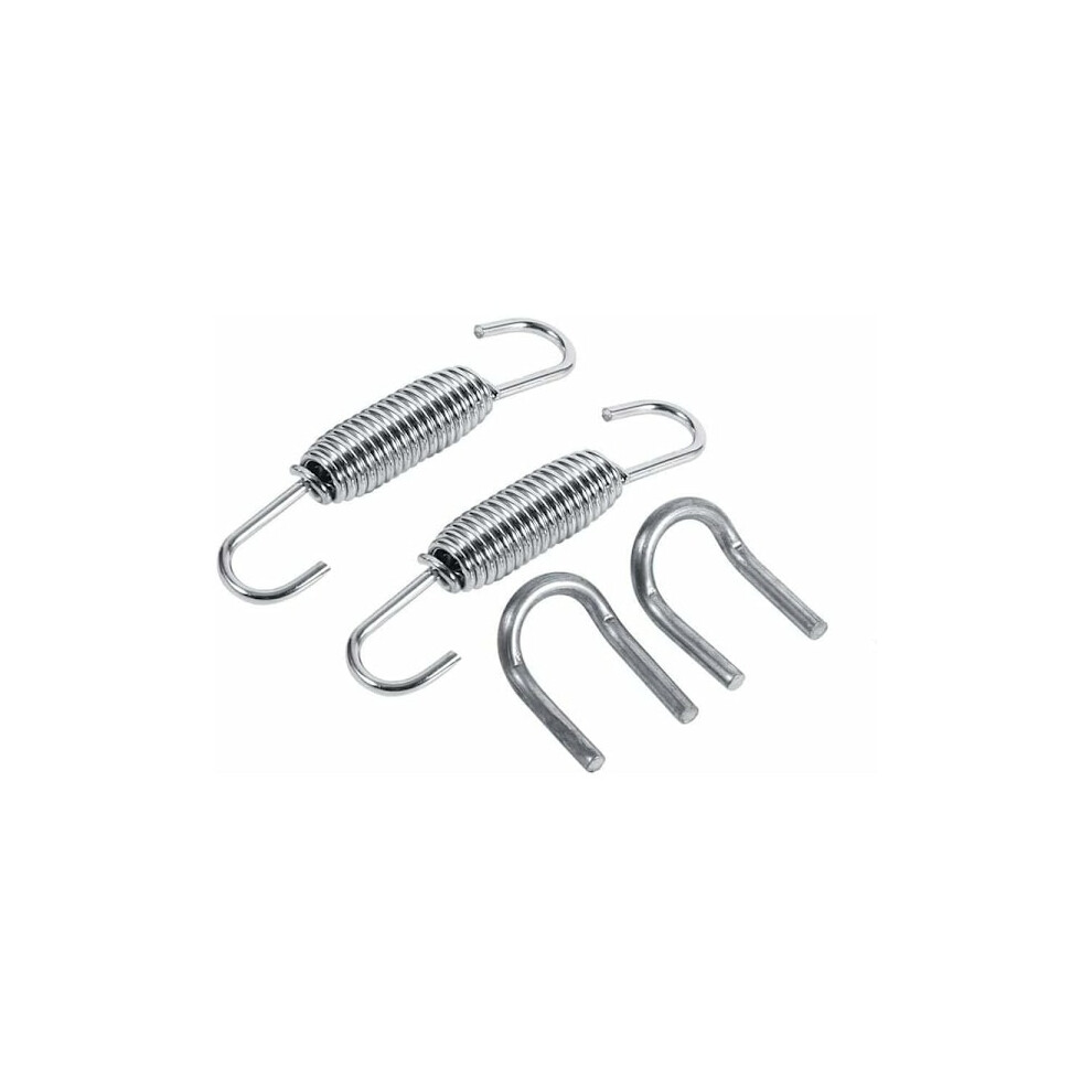 2Pcs Exhaust Pipe Spring, 65Mm Length Exhaust Pipe Muffler Swivel Spring Stainless Steel Rotating Mounting Springs With Welding Brackets 9027700409323