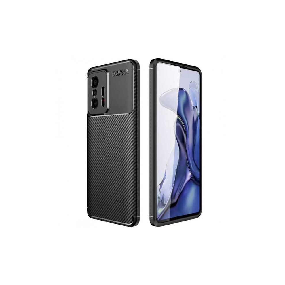 Compatible With Xiaomi Mi 11T / 11T Pro Shockproof Slim Case Fullcarbon V4 Black 9027700410749