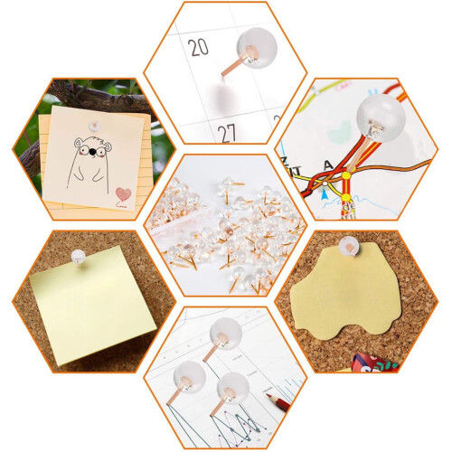 100Pcs Decorative Thumbtacks Lovely Pushpins Multi-function Thumb Tacks for DIY 2