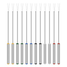 Guangmc 12Pcs Marshmallow Cheese Fondue BBQ Skewers Fruit Forks