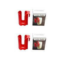 Cookie Cup Holder for Mug, Reusable Plastic Side Snack Organizer, Holds Up to 10 Cookies, 3 Pack