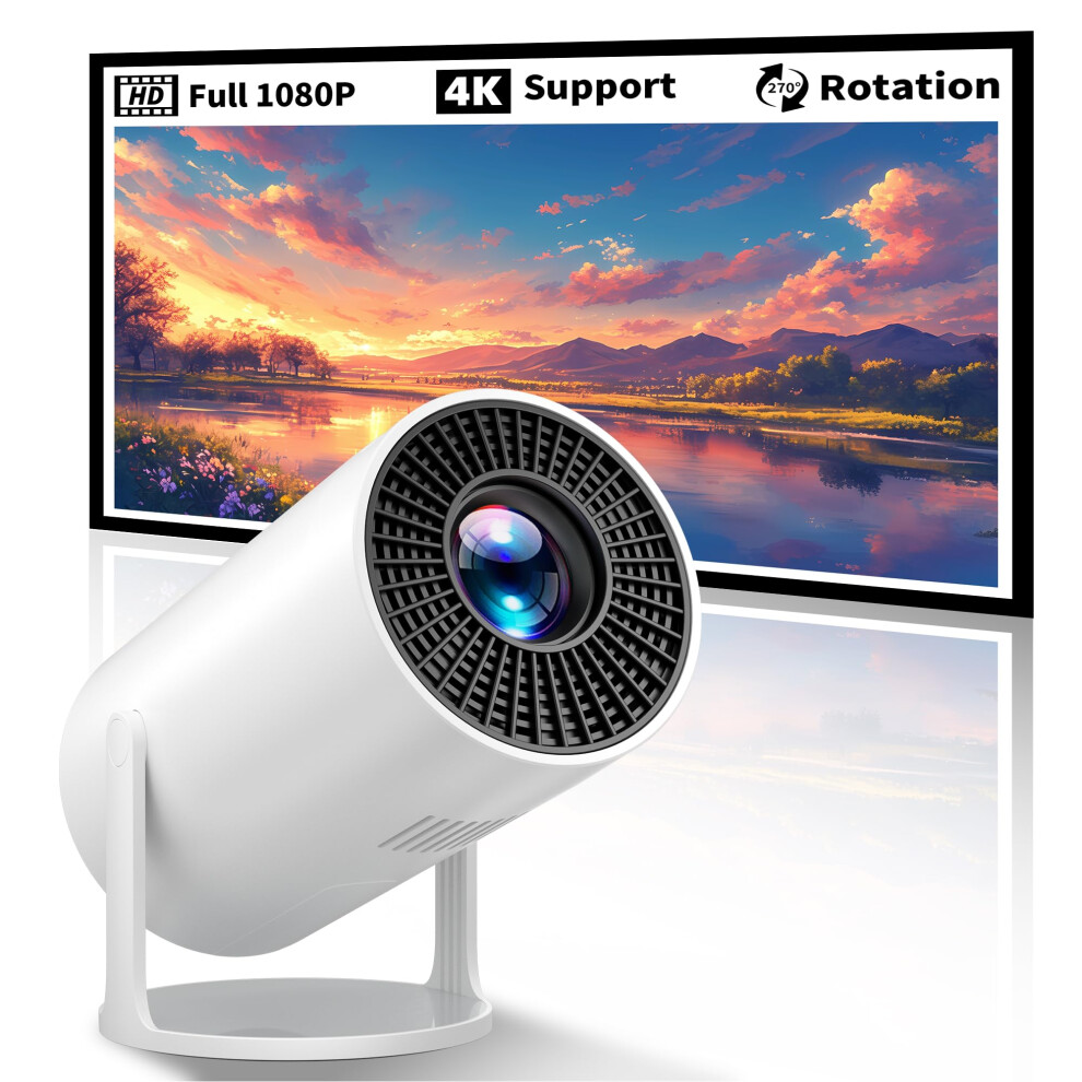 Full Hd Portable Mini Projector 4K Support With 270 Rotatable Stand For Home Theater And Camping 9113335536135