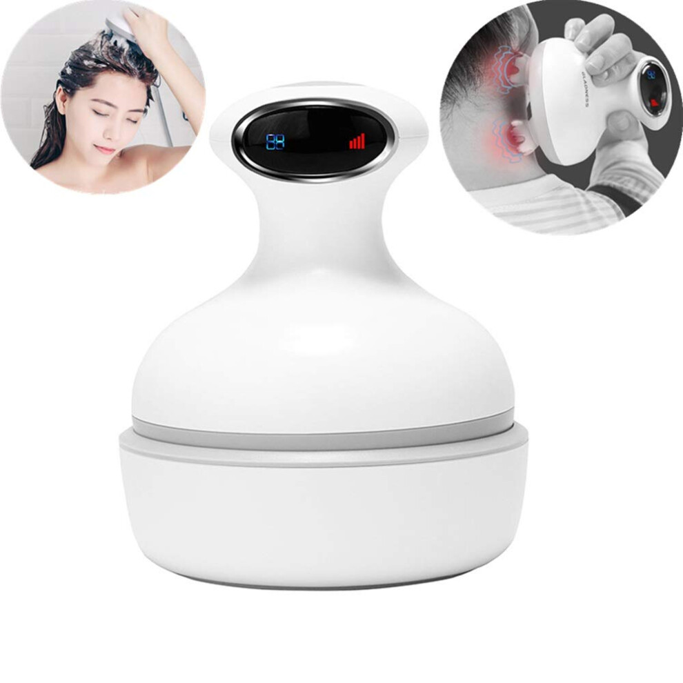 Electric Scalp Massager Waterproof Cordless Head Massager with Deep Kneading for Stress Relief
