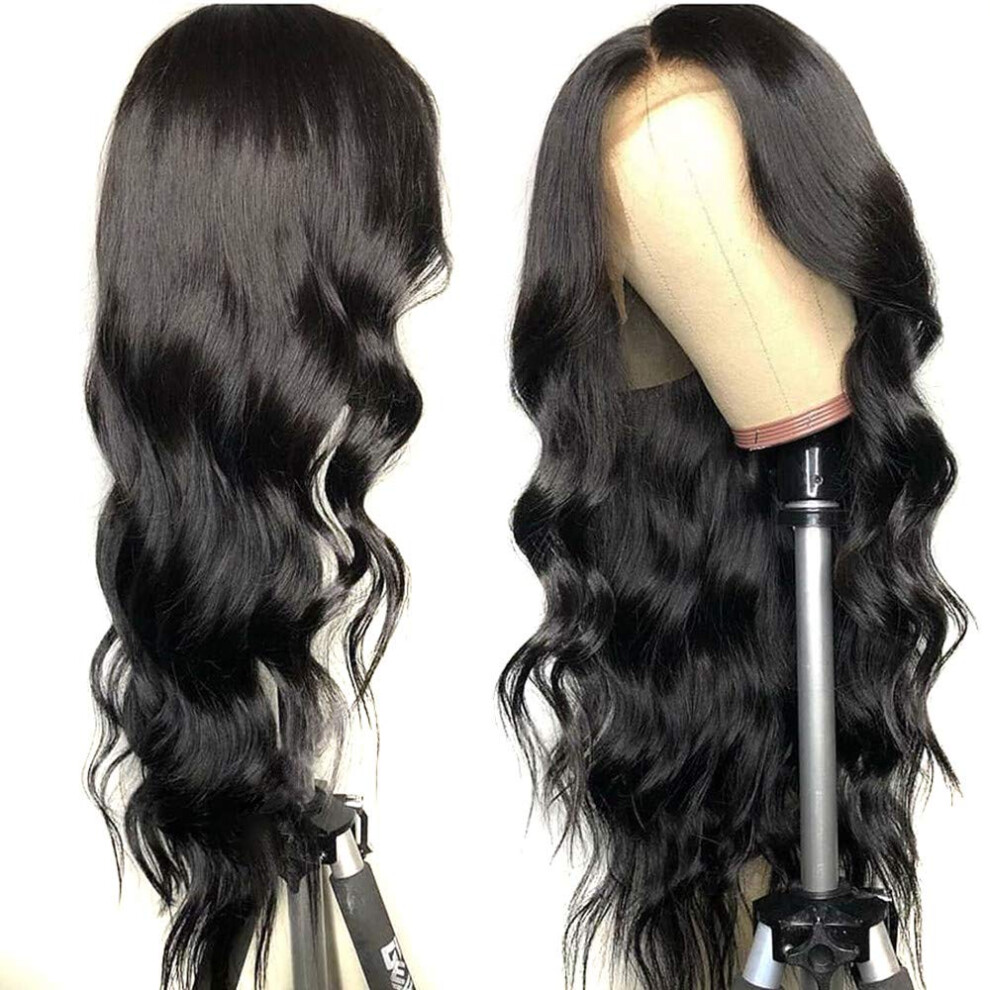 14 Inch Small Cap 360 Lace Frontal Brazilian Virgin Body Wave Wig Natural Hairline 150% Density